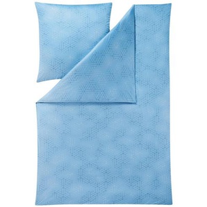 Estella Bettwäsche Pippa, Blau, Textil, Graphik, 135x200 cm, Oeko-Tex® Standard 100, bügelfrei, atmungsaktiv, hautfreundlich, weiche und anschmiegsame Oberfläche, Schlaftextilien, Bettwäsche, Bettwäsche, Jersey-Bettwäsche