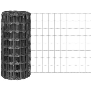 Eurozaun Stahl 25 x 0,8 m Grau