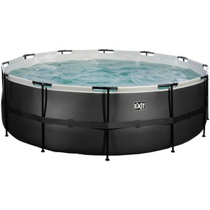 Exit Toys Exit Black, Schwarz, Metall, Lederoptik, 122 cm, Freizeit, Pools und Wasserspaß, Aufstellpools, Aufstellpools