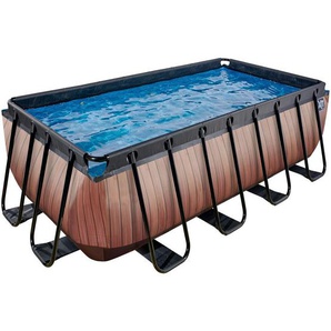 Exit Toys Exit, Braun, Metall, Holz, 200x122x400 cm, Freizeit, Pools und Wasserspaß, Aufstellpools, Aufstellpools