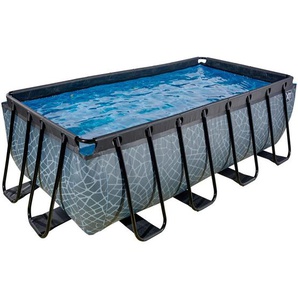 Exit Toys Exit Stone, Grau, Metall, Steine, 200x122x400 cm, Freizeit, Pools und Wasserspaß, Aufstellpools, Aufstellpools