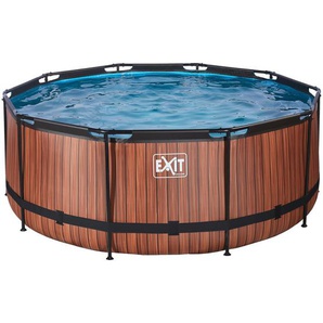 Exit Toys Exit Wood, Braun, Metall, Holz, 122 cm, Freizeit, Pools und Wasserspaß, Aufstellpools, Aufstellpools