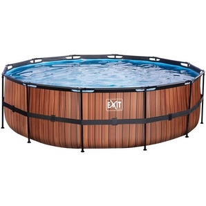 Exit Toys Exit Wood, Braun, Metall, Holz, 122 cm, Freizeit, Pools und Wasserspaß, Aufstellpools, Aufstellpools