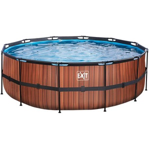 Exit Toys Exit Wood, Braun, Metall, Holz, 122 cm, Freizeit, Pools und Wasserspaß, Aufstellpools, Aufstellpools