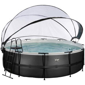 Exit Toys Pool-Set Black, Schwarz, Metall, 122 cm, Freizeit, Pools und Wasserspaß, Aufstellpools, Aufstellpools