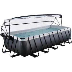 Exit Toys Pool-Set Black, Schwarz, Metall, 250x122x540 cm, Freizeit, Pools und Wasserspaß, Aufstellpools, Aufstellpools