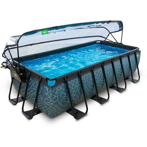 Exit Toys Pool-Set, Grau, Kunststoff, 200x100x400 cm, CE, Freizeit, Pools und Wasserspaß, Pools, Aufstellpools