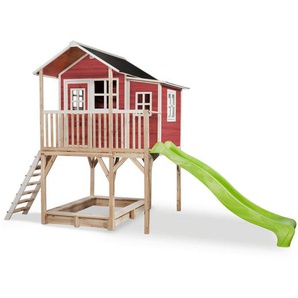 Exit Toys Spielturm, Rot, Holz, Zeder, 190x269x444 cm, EN 71, CE, FSC 100%, Outdoor Spielzeug, Spieltürme