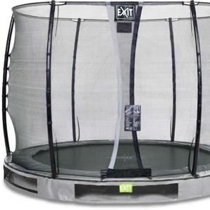 Exit Toys Trampolin Elegant Inground 305 cm mit Economy Sicherheitsnetz grau