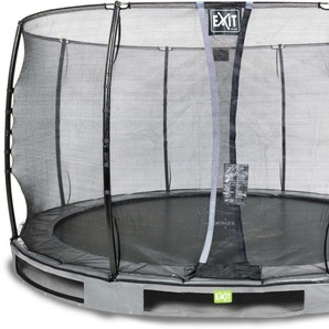 Exit Toys Trampolin Elegant Inground 366 cm mit Economy Sicherheitsnetz grau