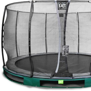 Exit Toys Trampolin Elegant Inground 366 cm mit Economy Sicherheitsnetz grün