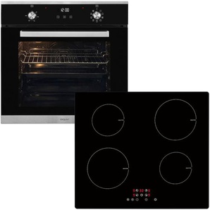 EXQUISIT Backofen-Set BAKOIN76701H, A (A+++-D), grau (edelstahl), Herdsets