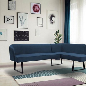 exxpo - sofa fashion Eckbank Americano, mit Keder und Metallfüßen, Bezug in verschiedenen Qualitäten