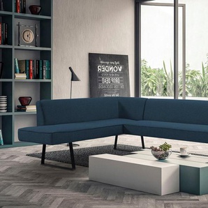 exxpo - sofa fashion Eckbank Americano, mit Keder und Metallfüßen, Bezug in verschiedenen Qualitäten