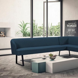 exxpo - sofa fashion Eckbank Americano, mit Keder und Metallfüßen, Bezug in verschiedenen Qualitäten