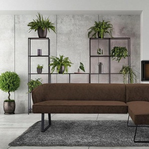 exxpo - sofa fashion Eckbank Americano, mit Keder und Metallfüßen, Bezug in verschiedenen Qualitäten