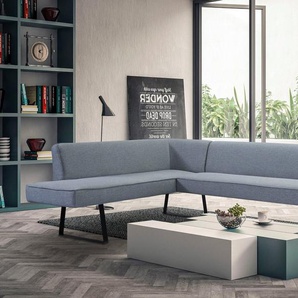 exxpo - sofa fashion Eckbank Americano, mit Keder und Metallfüßen, Bezug in verschiedenen Qualitäten