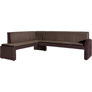 exxpo - sofa fashion Eckbank Cortado, elegant und modern mit hohem Sitzkomfort, hohe Bodenfreiheit, schöne Detailverarbeitung, wahlweise Lederbezug