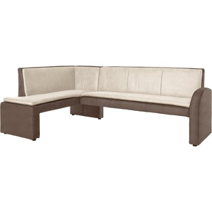 exxpo - sofa fashion Eckbank Cortado, elegant und modern mit hohem Sitzkomfort, hohe Bodenfreiheit, schöne Detailverarbeitung, wahlweise Lederbezug