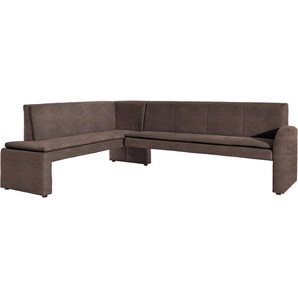 exxpo - sofa fashion Eckbank Cortado, elegant und modern mit hohem Sitzkomfort, hohe Bodenfreiheit, schöne Detailverarbeitung, wahlweise Lederbezug