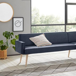 exxpo - sofa fashion Eckbank Lungo, moderne Kedernaht, bequem und elegant, hoher Holzfuß, hochwertige Detailverarbeitung, frei im Raum stellbar