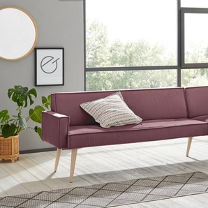 exxpo - sofa fashion Eckbank Lungo, moderne Kedernaht, bequem und elegant, hoher Holzfuß, hochwertige Detailverarbeitung, frei im Raum stellbar