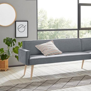 exxpo - sofa fashion Eckbank Lungo, moderne Kedernaht, bequem und elegant, hoher Holzfuß, hochwertige Detailverarbeitung, frei im Raum stellbar