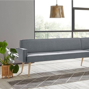 exxpo - sofa fashion Eckbank Lungo, moderne Kedernaht, bequem und elegant, hoher Holzfuß, hochwertige Detailverarbeitung, frei im Raum stellbar