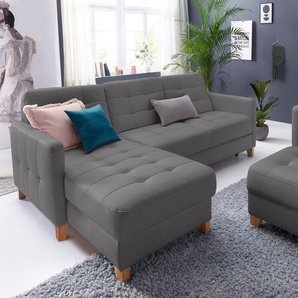 exxpo - sofa fashion Ecksofa Elio, kompakt und komfortabel, bequem und zeitloses Design, L-Form, wahlweise mit Bettfunktion