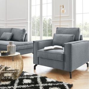 exxpo - sofa fashion Sessel Daytona, Loungesessel, mit aktueller Kedernaht, hoher Sitzkomfort, bequem