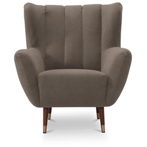 exxpo - sofa fashion Sessel Polly, Ohrensessel, Loungesessel, bequem mit hoher Rückenlehne, hohe Füße, hochwertige Bezüge