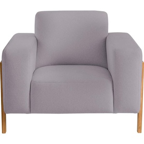 exxpo - sofa fashion Sessel Starr, Loungesessel, im Scandinavian Design, mit Massive Holzfüße, frei im Raum stellbar