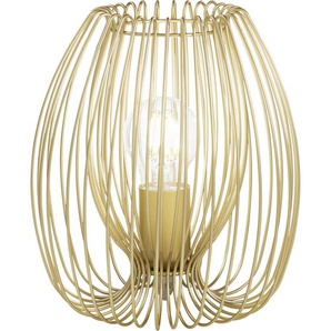 Fabas Luce Tischleuchte Camp, Gold, Metall, 24 cm, ISO 9001, mit Schalter, Lampen & Leuchten, Innenbeleuchtung, Tischlampen, Tischlampen