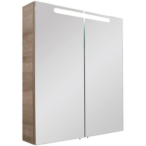 Fackelmann LED-Spiegelschrank A-Vero graueiche 70 x 79,5 x 15,7 cm