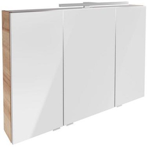 Fackelmann LED-Spiegelschrank B.Brillant asteiche 100 x 68 x 15,8 cm