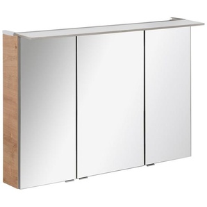 Fackelmann LED-Spiegelschrank B.Perfekt ast-eiche 100 x 69,4 x 15,2 cm