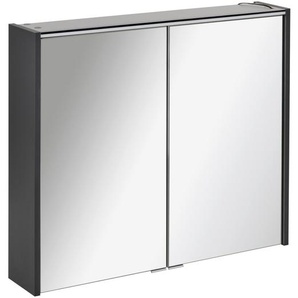 Fackelmann LED-Spiegelschrank Denver anthrazit 80 x 68,5 x 16 cm