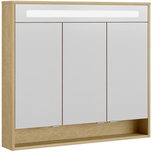 Fackelmann LED-Spiegelschrank Natura asteiche 93,4 x 84 x 15,5 cm