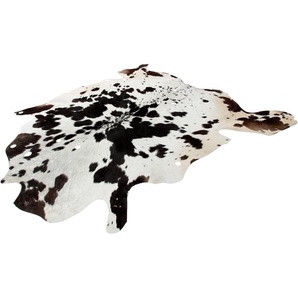 Fellteppich CALO-DELUXE Ronda 220 Teppiche Gr. B/L: 120 cm x 190 cm, 8 mm, 1 St., schwarz-weiß (weiß, schwarz) Esszimmerteppiche echtes Rinderfell, Wohnzimmer