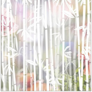 Fensterfolie Look Bamboo white, MySpotti, halbtransparent, glatt, 90 x 100 cm, statisch haftend