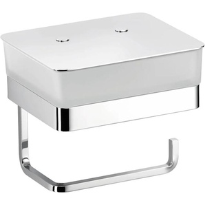 Feuchttücherbox GIESE Aufbewahrungsboxen grau (chrom) Badaufbewahrung mit WC-Rollen Halter