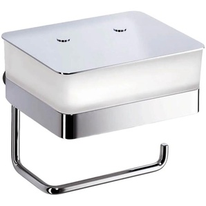Feuchttücherbox GIESE WC-Duo Aufbewahrungsboxen grau (chrom) Badaufbewahrung mit WC-Rollen Halter