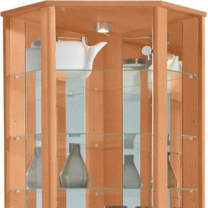 fif möbel Vitrine TRIO Eckvitrine/Glasvitrine 1x Glastür, perfekt für Sammler, Sammlervitrine