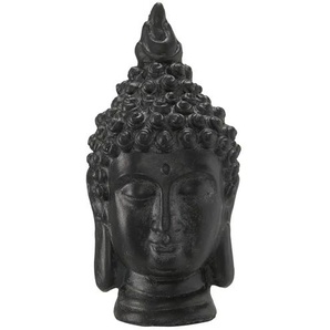 Figur Buddhakopf - schwarz - Magnesia - 21 cm - [11.0] | Möbel Kraft