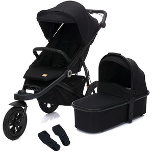 Fillikid Jogger Set Jogger Run schwarz, Salbeigrün, Textil, 57x107x125 cm, Feststellbremse, Federung, 5-Punkte-Gurt, Handbremse, abnehmbarer Schutzbügel, Baby on Tour, Kinderwagen, Sportkinderwagen & Babyjogger