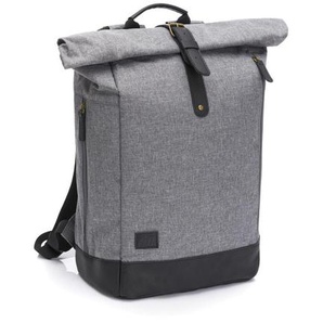 Fillikid Wickelrucksack, Grau, Schwarz, Textil, Leder, Echtleder, 53x39x16 cm, Baden & Wickeln, Wickeln, Wickeltaschen