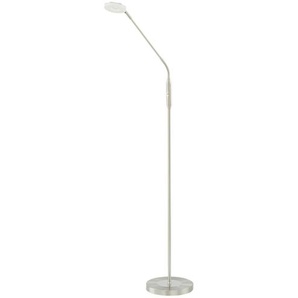 Fischer-Honsel LED-Leseleuchte, Nickel-matt mit Dimmer ¦ silber ¦ Maße (cm): H: 150 T: 40