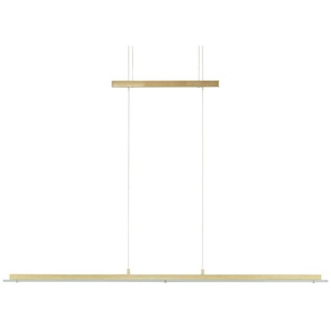 Fischer-Honsel LED-Pendelleuchte, messing matt mit Dimmer - gold - Materialmix - 9 cm - 150 cm | Möbel Kraft