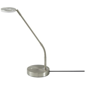 Fischer-Honsel LED-Schreibtischleuchte, Nickel-matt mit Dimmer - silber - Materialmix - 60 cm - 40 cm | Möbel Kraft