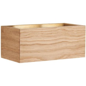 Fischer & Honsel Led-Wandleuchte Shine-Wood, Schwarz, Holz, Metall, Eiche, 23x10x23 cm, Lampen & Leuchten, Innenbeleuchtung, Wandleuchten